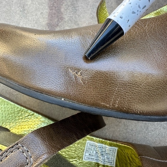 Tsubo Women's Acrea Mary Jane Slingback Pumps Olive Green Leather 9.5 READ - Picture 12 of 13